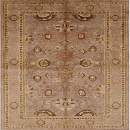 Square Machine Washable Industrial Modern Brown Sand Brown Rug, wshurb839