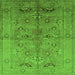 Square Oriental Green Industrial Rug, urb839grn