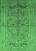 Machine Washable Oriental Emerald Green Industrial Area Rugs, wshurb839emgrn