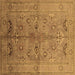 Square Oriental Brown Industrial Rug, urb839brn