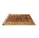 Sideview of Machine Washable Oriental Brown Industrial Rug, wshurb840brn