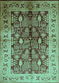 Oriental Turquoise Industrial Rug, urb840turq