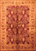 Machine Washable Oriental Orange Industrial Area Rugs, wshurb840org