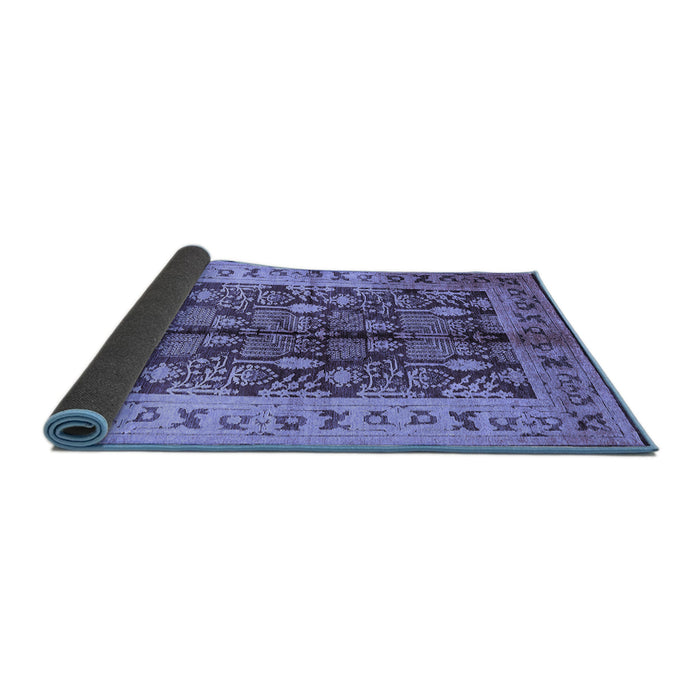 Sideview of Oriental Blue Industrial Rug, urb840blu