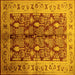 Square Oriental Yellow Industrial Rug, urb840yw