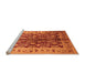 Sideview of Machine Washable Oriental Orange Industrial Area Rugs, wshurb840org