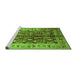 Sideview of Machine Washable Oriental Green Industrial Area Rugs, wshurb840grn