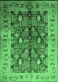 Oriental Emerald Green Industrial Rug, urb840emgrn