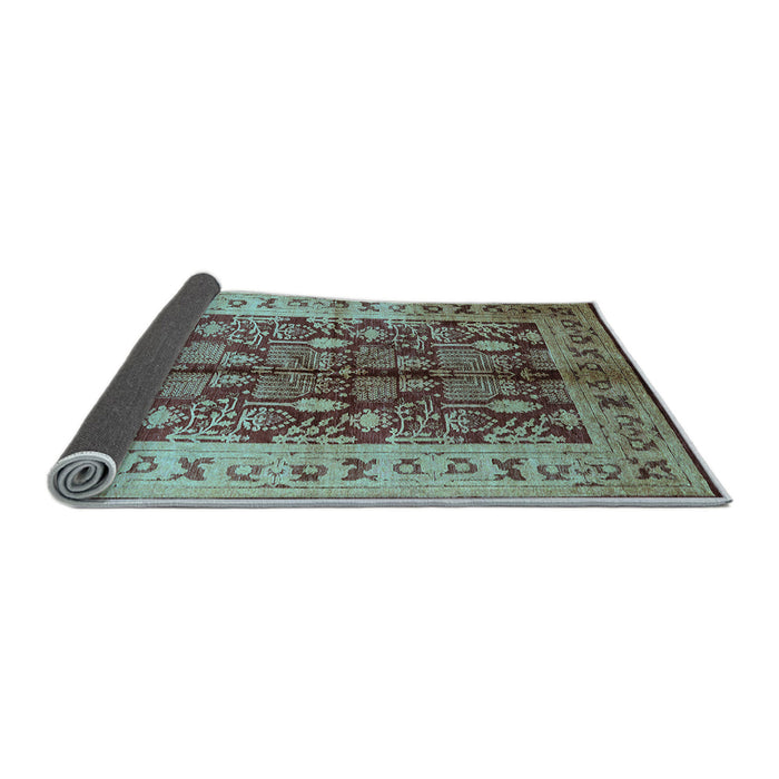 Sideview of Oriental Light Blue Industrial Rug, urb840lblu