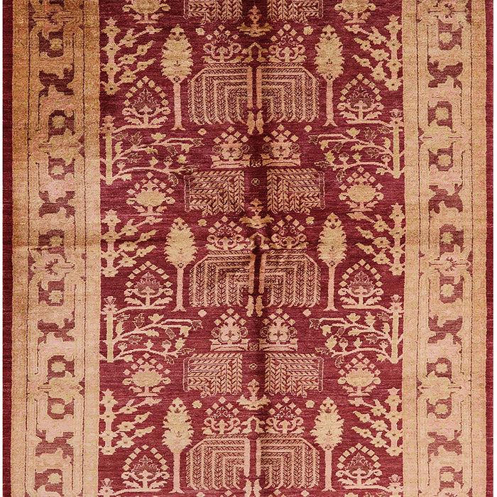 Mid-Century Modern Brown Sand Brown Oriental Rug, urb840