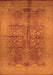 Machine Washable Oriental Orange Industrial Area Rugs, wshurb841org