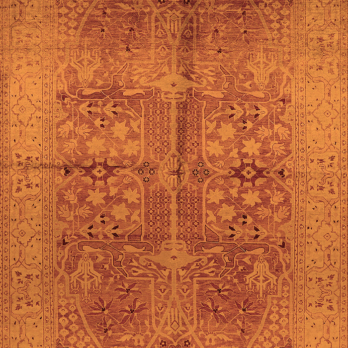 Machine Washable Oriental Orange Industrial Area Rugs, wshurb841org