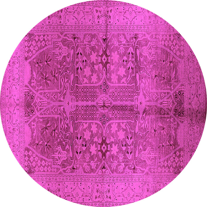 Round Oriental Pink Industrial Rug, urb841pnk