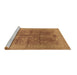 Sideview of Machine Washable Oriental Brown Industrial Rug, wshurb841brn