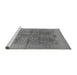 Sideview of Machine Washable Oriental Gray Industrial Rug, wshurb841gry