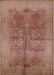 Mid-Century Modern Chestnut Red Oriental Rug, urb841