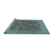 Sideview of Machine Washable Oriental Light Blue Industrial Rug, wshurb841lblu