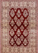 Machine Washable Industrial Modern Fire Brick Red Rug, wshurb842