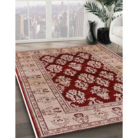 Mid-Century Modern Fire Brick Red Oriental Rug, urb842