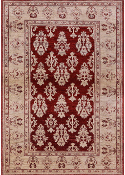 Mid-Century Modern Fire Brick Red Oriental Rug, urb842