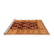 Sideview of Machine Washable Oriental Orange Industrial Area Rugs, wshurb842org