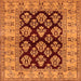 Square Oriental Orange Industrial Rug, urb842org