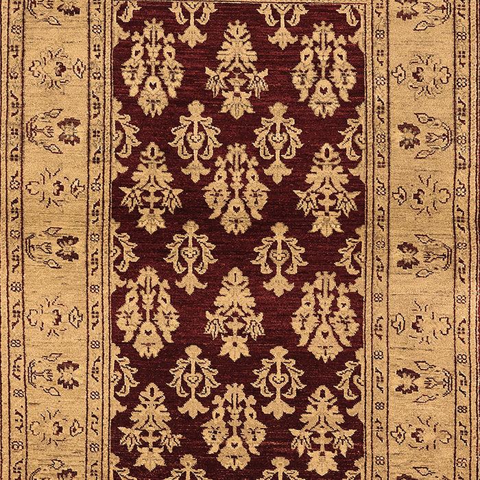 Machine Washable Oriental Brown Industrial Rug, wshurb842brn