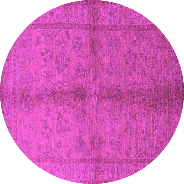 Round Oriental Pink Industrial Rug, urb843pnk