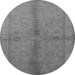 Round Oriental Gray Industrial Rug, urb843gry