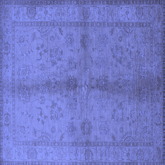 Square Oriental Blue Industrial Rug, urb843blu
