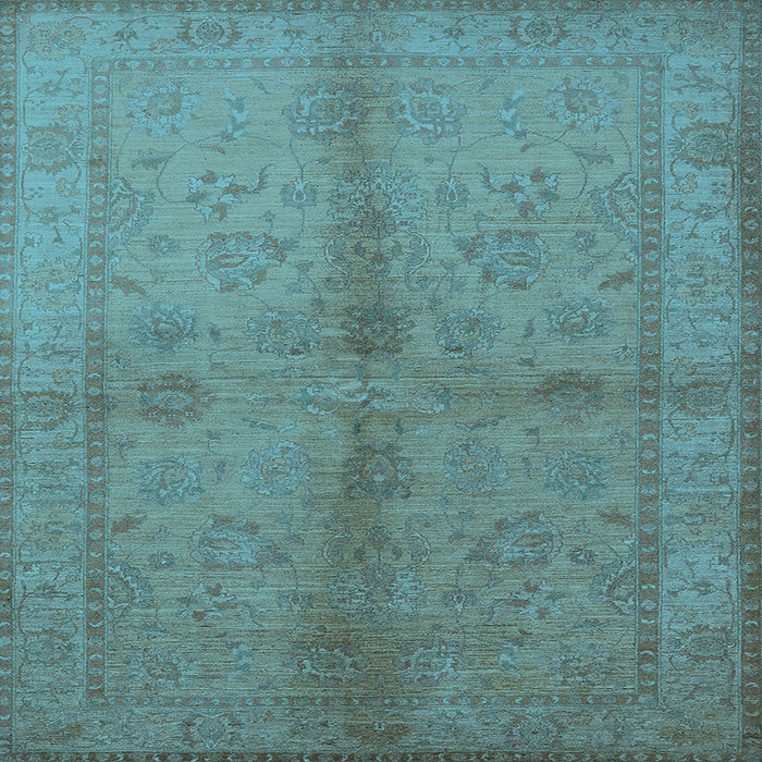 Square Oriental Light Blue Industrial Rug, urb843lblu