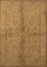 Machine Washable Oriental Brown Industrial Rug, wshurb843brn