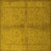 Square Oriental Yellow Industrial Rug, urb843yw