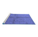 Sideview of Machine Washable Oriental Blue Industrial Rug, wshurb843blu