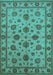 Oriental Turquoise Industrial Rug, urb844turq