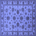 Square Oriental Blue Industrial Rug, urb844blu