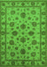 Machine Washable Oriental Green Industrial Area Rugs, wshurb844grn