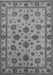 Machine Washable Oriental Gray Industrial Rug, wshurb844gry