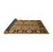 Sideview of Mid-Century Modern Brown Sand Brown Oriental Rug, urb845