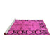 Sideview of Machine Washable Oriental Pink Industrial Rug, wshurb845pnk