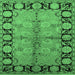 Square Oriental Emerald Green Industrial Rug, urb845emgrn