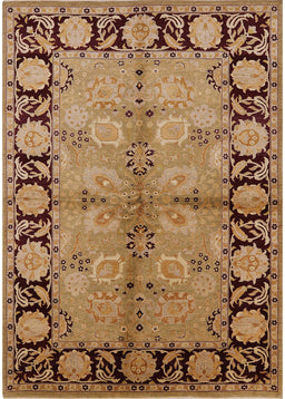 Mid-Century Modern Brown Sand Brown Oriental Rug, urb845