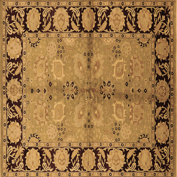 Square Oriental Brown Industrial Rug, urb845brn