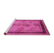 Sideview of Machine Washable Oriental Pink Industrial Rug, wshurb846pnk