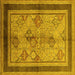 Square Oriental Yellow Industrial Rug, urb846yw