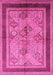 Machine Washable Oriental Pink Industrial Rug, wshurb846pnk