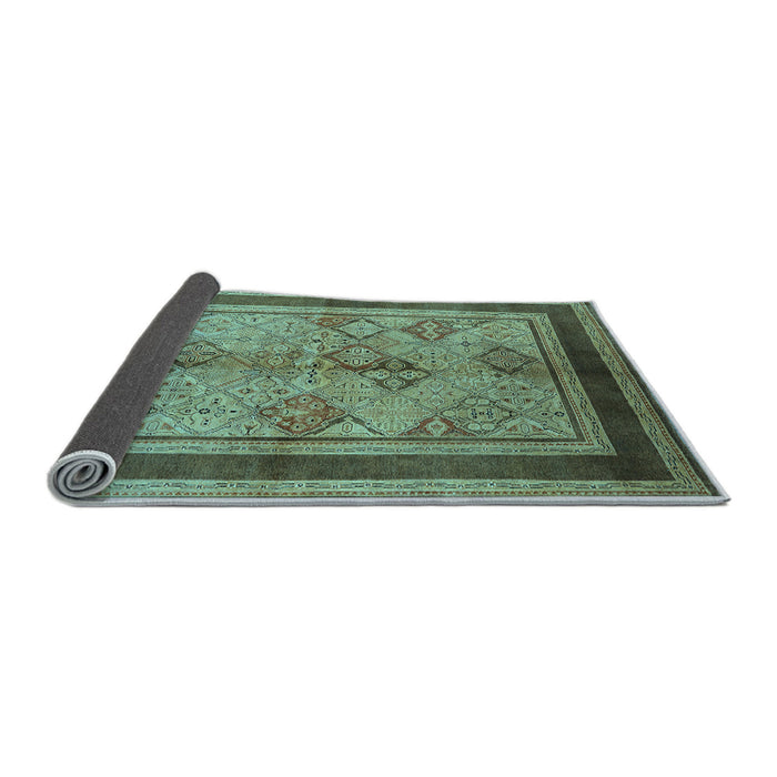 Sideview of Oriental Light Blue Industrial Rug, urb846lblu