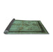 Sideview of Oriental Light Blue Industrial Rug, urb846lblu