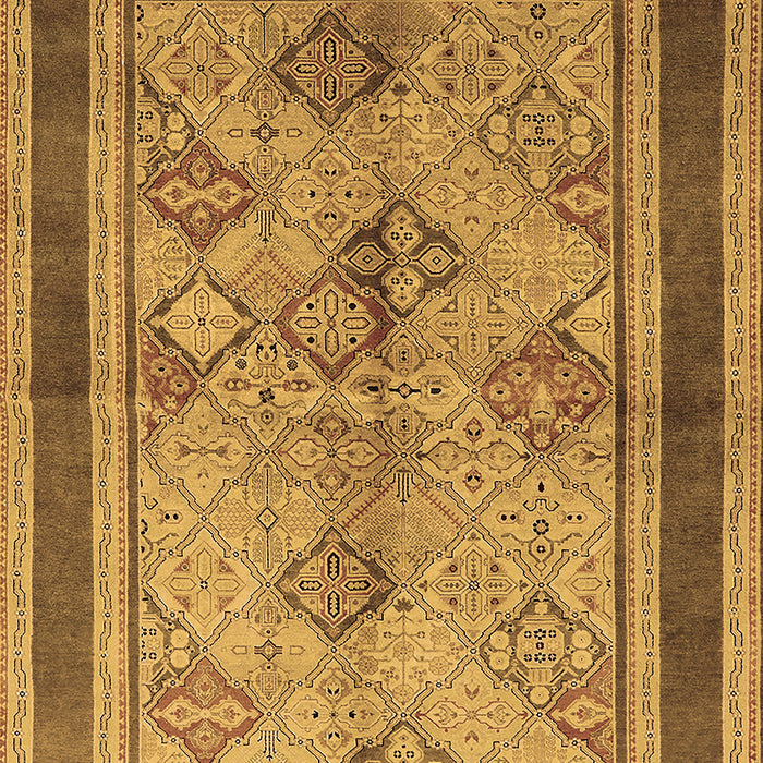 Machine Washable Oriental Brown Industrial Rug, wshurb846brn