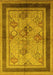 Machine Washable Oriental Yellow Industrial Rug, wshurb846yw